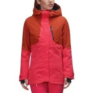 Salomon Women's Vibrant Red and Orange Ski Jacket